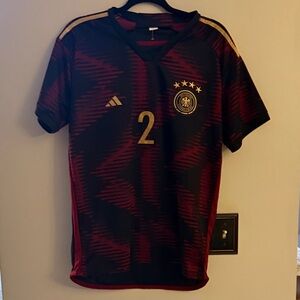 Adidas Soccer Germany Black & Dark Red Soccer Jersey Men’s Size Medium